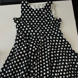 Magic Black and White Polka Dot Kids Dress
